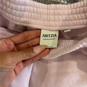 Aritzia Soft Pink Sweatfleece Top